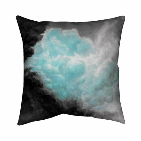 FONDO 26 x 26 in. Turquoise Clouds-Double Sided Print Indoor Pillow FO2780677